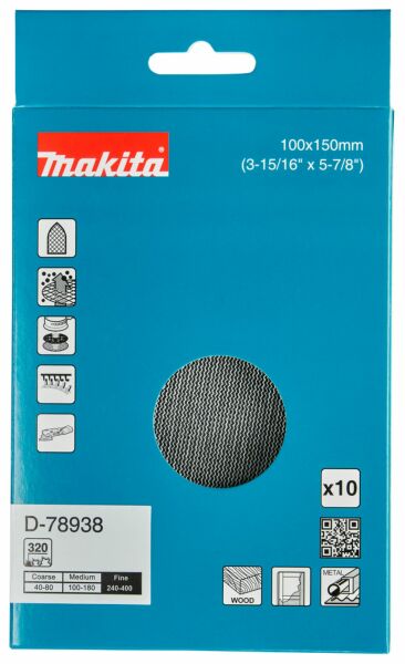 Makita D-78938 Schuurnet - 100x150mm K320 - Detailed view of the product