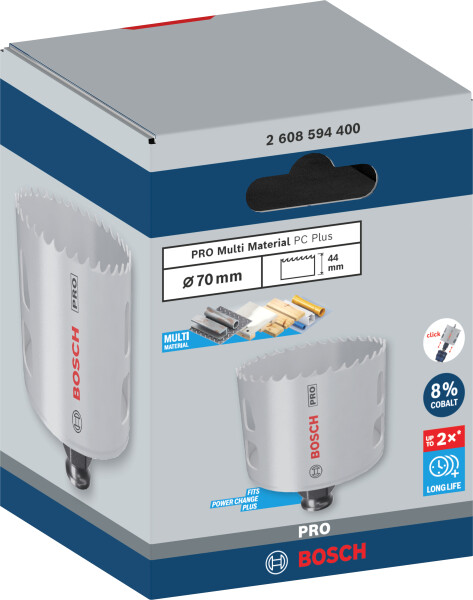 Bosch 2608594400 PRO Multi Material Gatzaag Met Power Change Plus - 70mm - Detailed view of the product