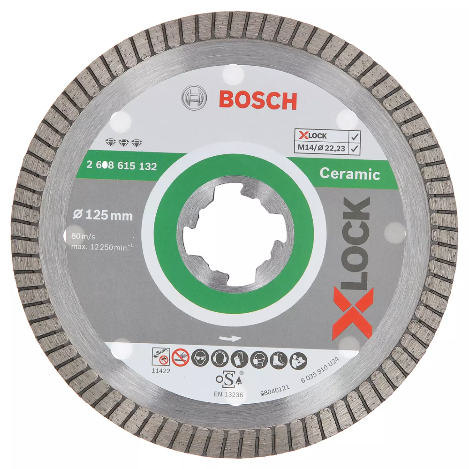 Bosch 2608615132 X-Lock Diamantschijf Best For Ceramic Extraclean Turbo - 125mm