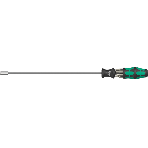 Wera 05136075001 7-delig Kraftform Kompakt 27 XL SHK 1 Handbithouder Met Vaste Kling - 1/4"x300mm
