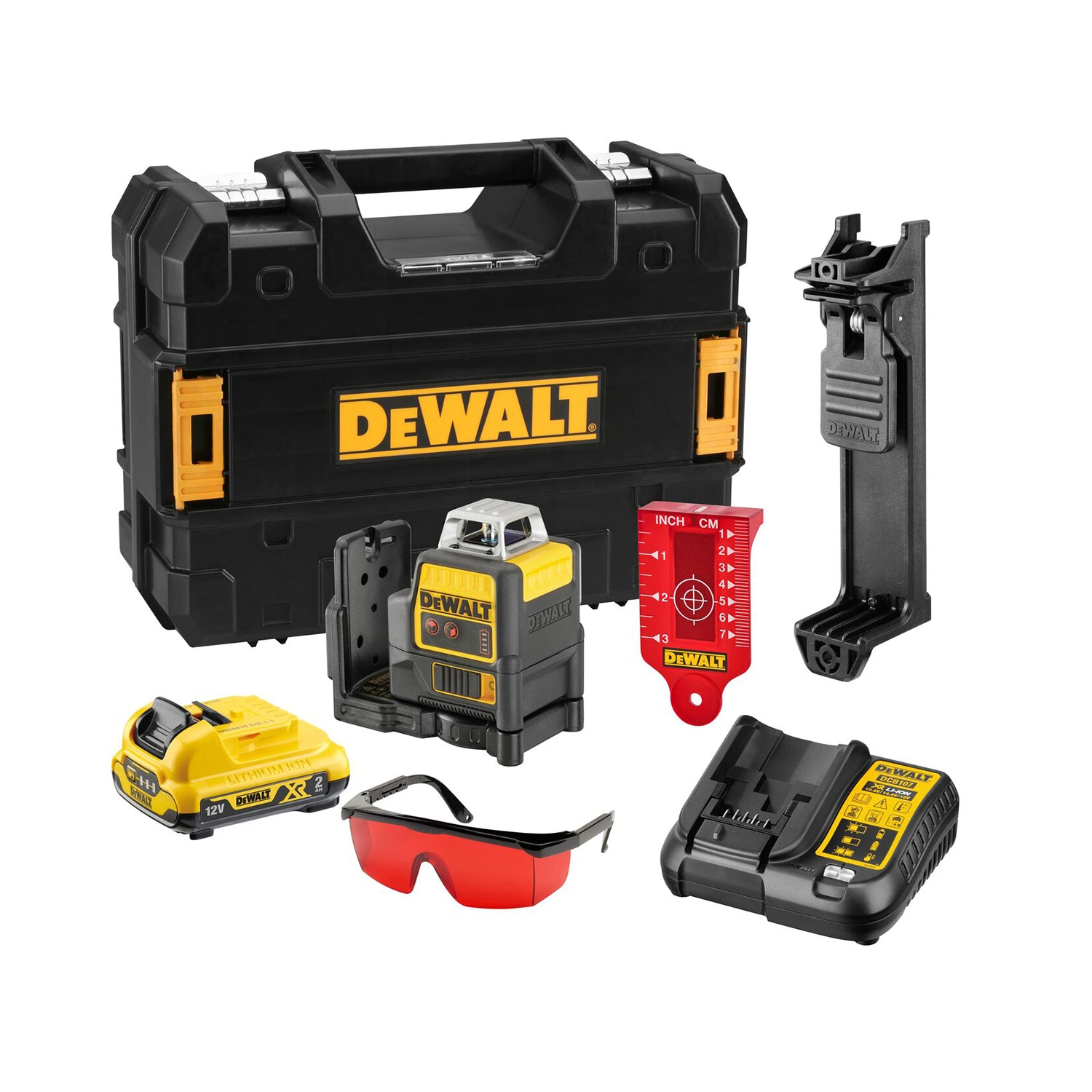 Gereedschapcentrum DeWALT DCE0811D1R-QW 12V Kruislijnlaser In Koffer - 2x 360° - Rood - 20m - IP65 aanbieding