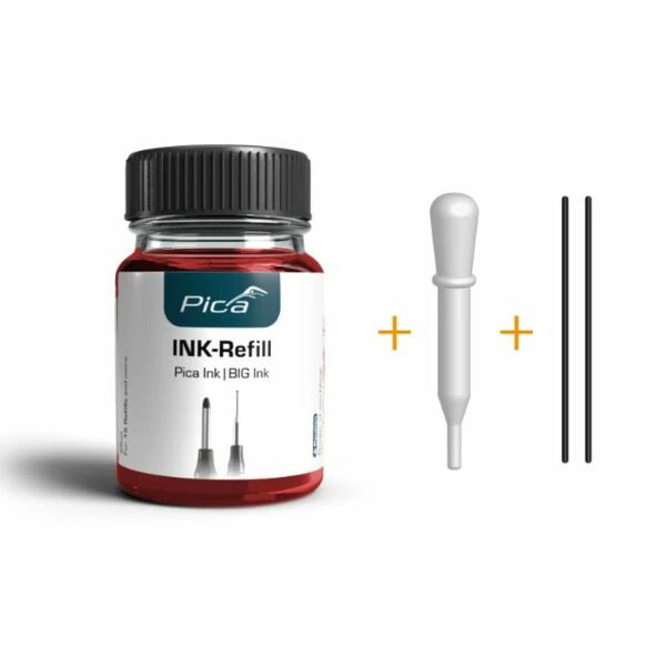 Pica 55840 Navulset Ink&BIG Ink Rood (25ml) - Detailed view of the product