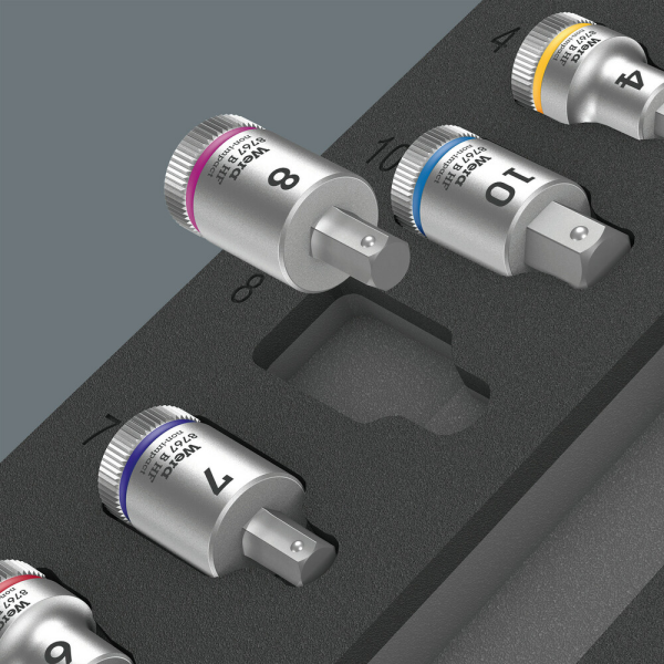 Wera 05150113001 9723 22-delige Zyklop B Bit- En Doppenset In Schuimstof Inleg - 3/8" - Detailed view of the product