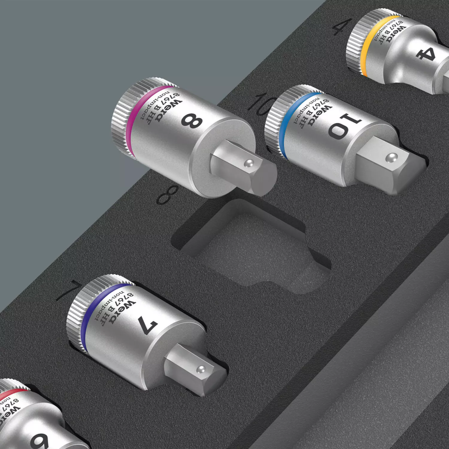 Wera 05150113001 9723 22-delige Zyklop B Bit- En Doppenset In Schuimstof Inleg - 3/8" thumbnail 3