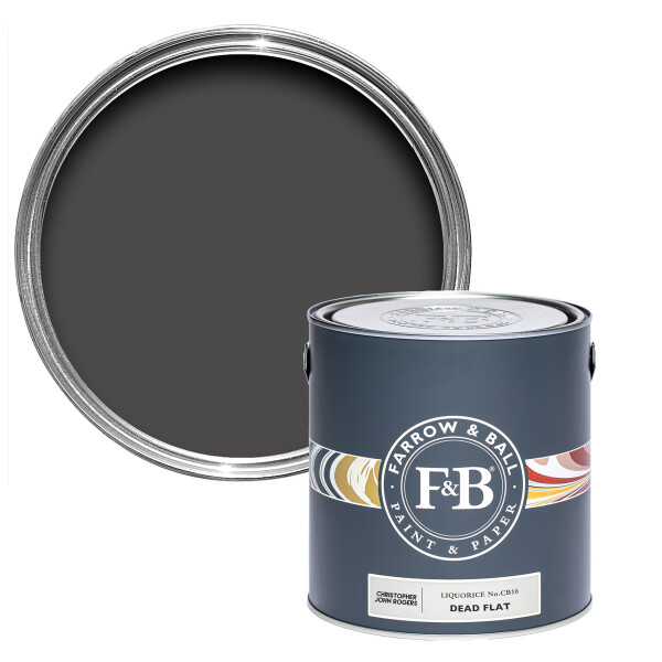 Farrow&Ball Flat Eggshell Liquorice No.CB10 - 2,5L afbeelding