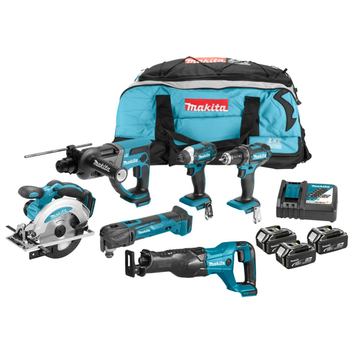 Makita DLX6038T 18V Li-Ion accu combiset (3x 5,0Ah accu) in Toolbag