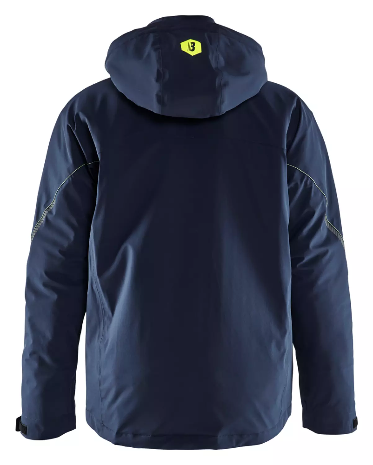 Blåkläder 4484 Lichtgewicht Winterjas 4-weg Stretch - Donker Marineblauw/High Vis Geel - M thumbnail 2