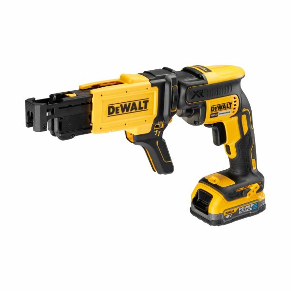 DeWALT DCF620E1K-XJ 18V Li-ion XR Accu Gipsschroefmachine / Bandschroefmachine Set (1x POWERSTACK Accu) In TSTAK - Koolborstelloos - 25-27mm - Detailed view of the product
