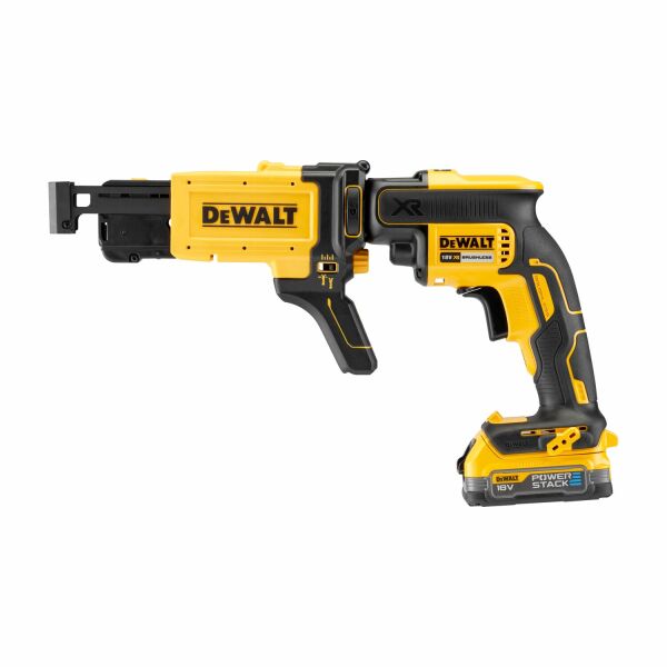 DeWALT DCF620E1K-XJ 18V Li-ion XR Accu Gipsschroefmachine / Bandschroefmachine Set (1x POWERSTACK Accu) In TSTAK - Koolborstelloos - 25-27mm - Detailed view of the product