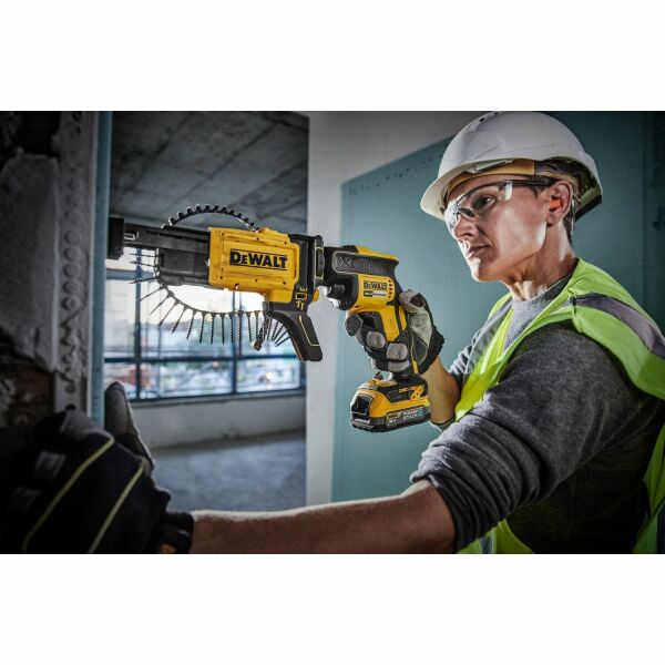 DeWALT DCF620E1K-XJ 18V Li-ion XR Accu Gipsschroefmachine / Bandschroefmachine Set (1x POWERSTACK Accu) In TSTAK - Koolborstelloos - 25-27mm - Detailed view of the product