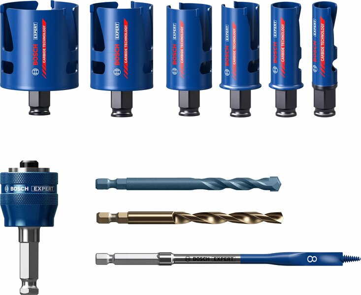 Bosch 2608900490 EXPERT 10-delige Power-Change Gatzagenset Construction Material Electricien 20/25/32/38/51/64mm