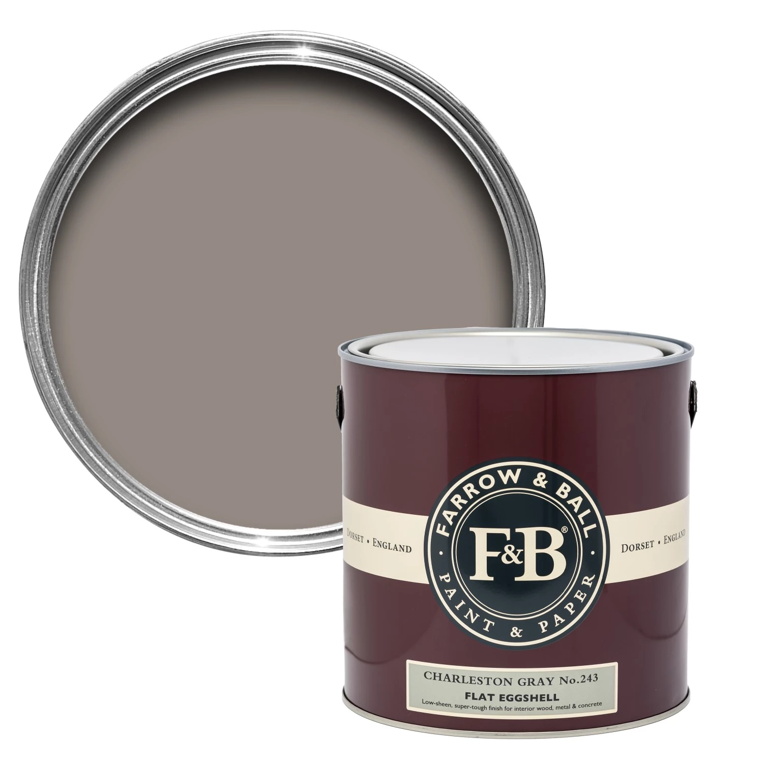Farrow&Ball Flat Eggshell Charleston Gray No.243 - 750ml
