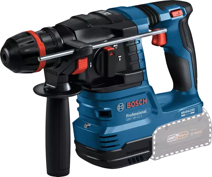Bosch GBH 18V-22 X SDS-plus Accu ONECHUCK Boorhamer Set (2x 4,0Ah) In L-Boxx - Detailed view of the product