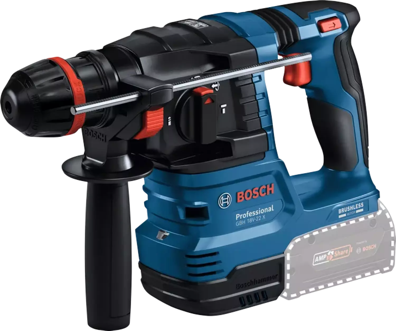 Bosch GBH 18V-22 X SDS-plus Accu ONECHUCK Boorhamer Set (2x 4,0Ah) In L-Boxx thumbnail 2