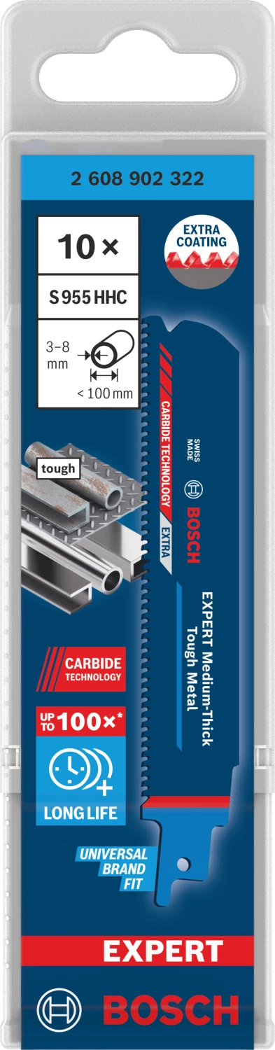Bosch EXPERT S955HHC Medium-Thick Tough Reciprozaagblad - 150mm - Metaal (10st) thumbnail 2