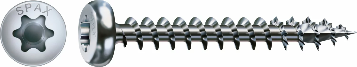 SPAX Universele Schroeven Cilinderkop - Voldraad - T20 - 4.0x35 Mm (100st)