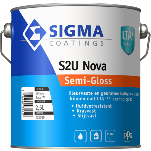 sigma s2u nova semi-gloss wit 2.5 ltr