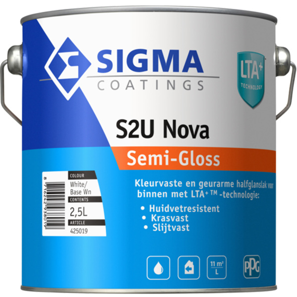 sigma s2u nova semi-gloss wit 2.5 ltr