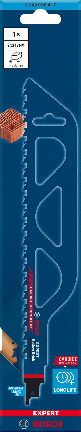 Bosch 2608900417 EXPERT Reciprozaagblad S1243HM Hollow Brick thumbnail 2