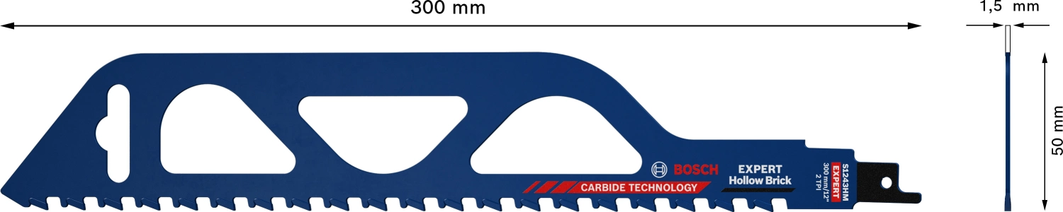 Bosch 2608900417 EXPERT Reciprozaagblad S1243HM Hollow Brick thumbnail 4