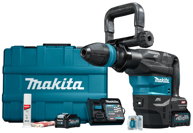 Makita HM001GM205 XGT 40V Max Li-Ion Accu SDS-Max Breekhamer Set (2x 4,0Ah) In Koffer - 9,4J - Koolborstelloos EAN: 88381732703