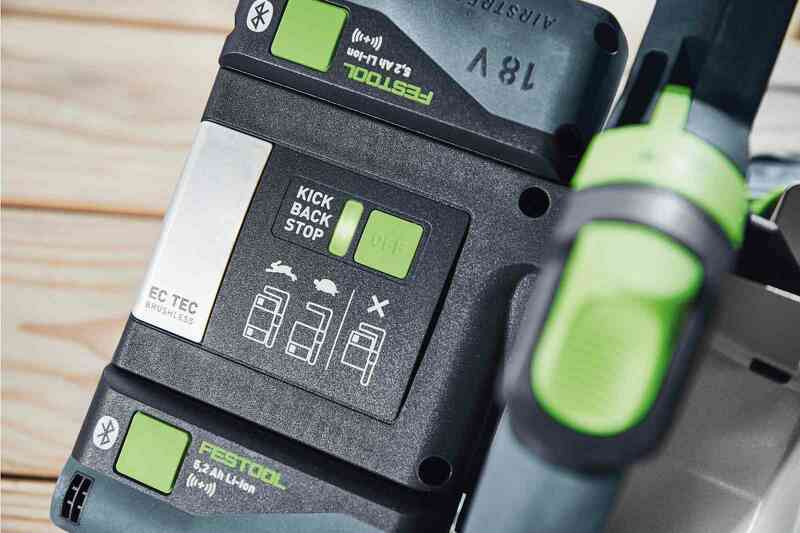 Festool TSC 55 5,0 KEBI-Plus/XL 18V Li-Ion Accu Invalzaag Set (2x 5,0Ah) In Systainer - 160mm - Detailed view of the product