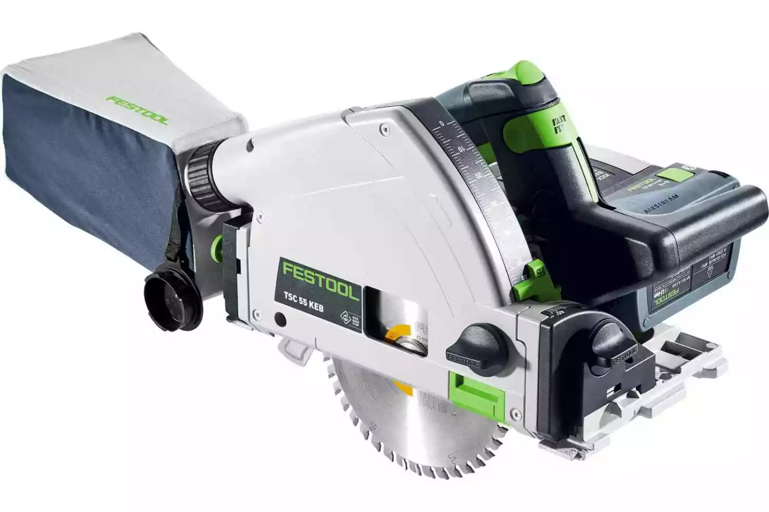 Festool TSC 55 5,0 KEBI-Plus/XL 18V Li-Ion Accu Invalzaag Set (2x 5,0Ah) In Systainer - 160mm thumbnail 2