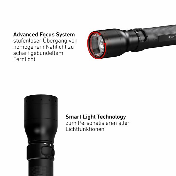 Ledlenser P17R Core 6,4V Accu LED Zaklamp - Oplaadbaar - IP54 - 1200Lm - Detailed view of the product