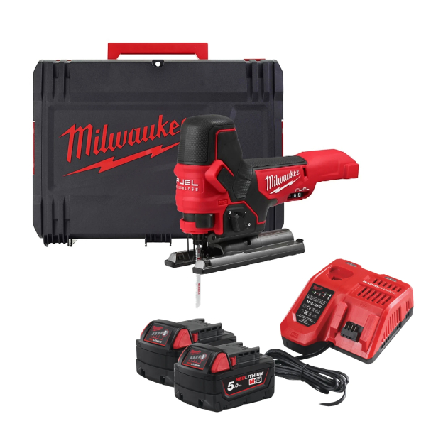 Milwaukee M18 FBJS-502X 18V Li-ion Accu Decoupeerzaag Set (2x 5.0Ah Accu) In HD-Box - Koolborstelloos