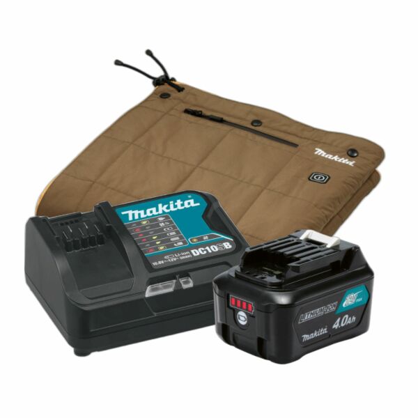 Makita CB100DB 10,8-12V Li-Ion Accu Verwarmde Deken + 4Ah Accu + Oplader
