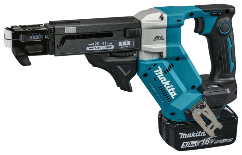 Makita DFR452RTJ 18V Li-Ion Accu Schroefautomaat Set (2x 5,0Ah) In Mbox - 20-41mm - Detailed view of the product