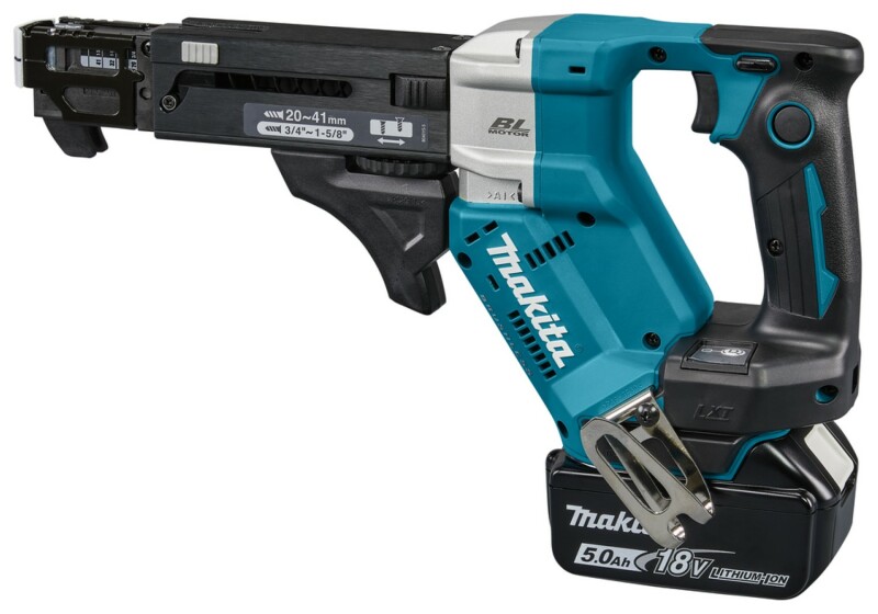 Makita DFR452RTJ 18V Li-Ion Accu Schroefautomaat Set (2x 5,0Ah) In Mbox - 20-41mm - Detailed view of the product