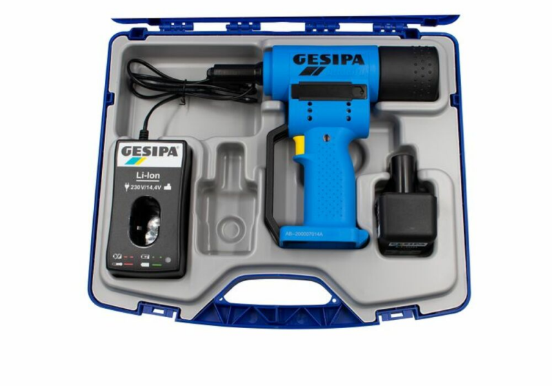 Gesipa 1457235 14.4V Li-Ion Accu AccuBird Popnageltang Set (2x 1.3Ah Accu) In Koffer - Detailed view of the product
