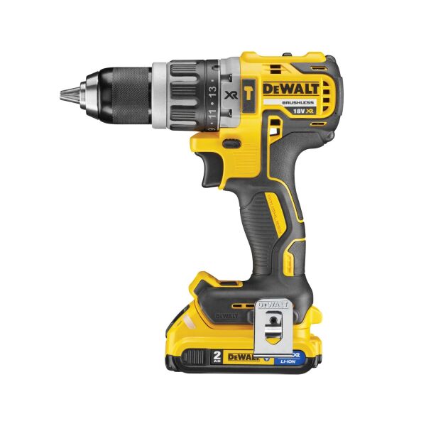 DeWALT DCD796D2 18V Li-ion XR Accu Klopboor-/schroefmachine Set (2x 2.0Ah) In TSTAK - Koolborstelloos - Detailed view of the product