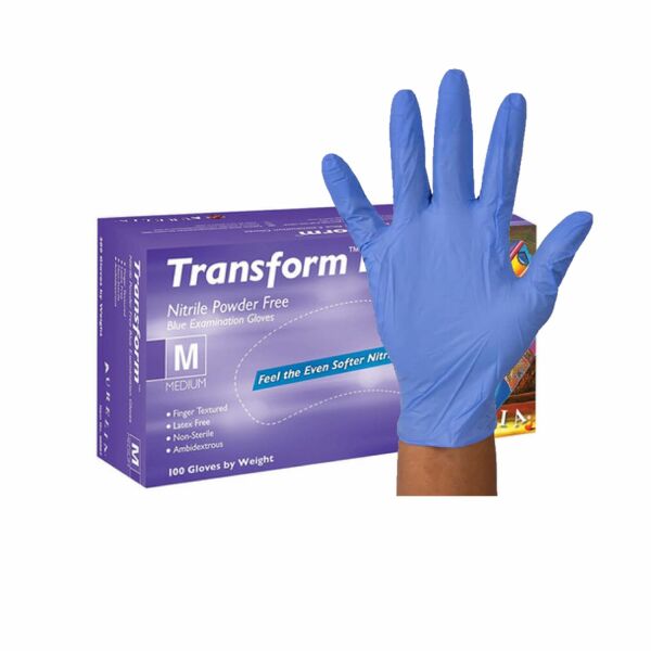 Aurelia 100-252-007 Transform Werkhandschoen 100st - Nitril - Poedervrij - Blauw - Maat 10/XL - Default image for the product