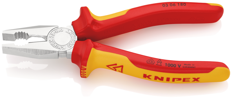 Knipex 306180 VDE Kracht Combinatietang - 180mm - Detailed view of the product