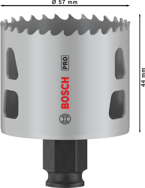Bosch 2608594392 PRO Multi Material Gatzaag Met Power Change Plus - 57mm - Detailed view of the product