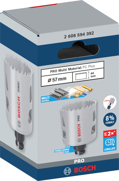 Bosch 2608594392 PRO Multi Material Gatzaag Met Power Change Plus - 57mm - Detailed view of the product