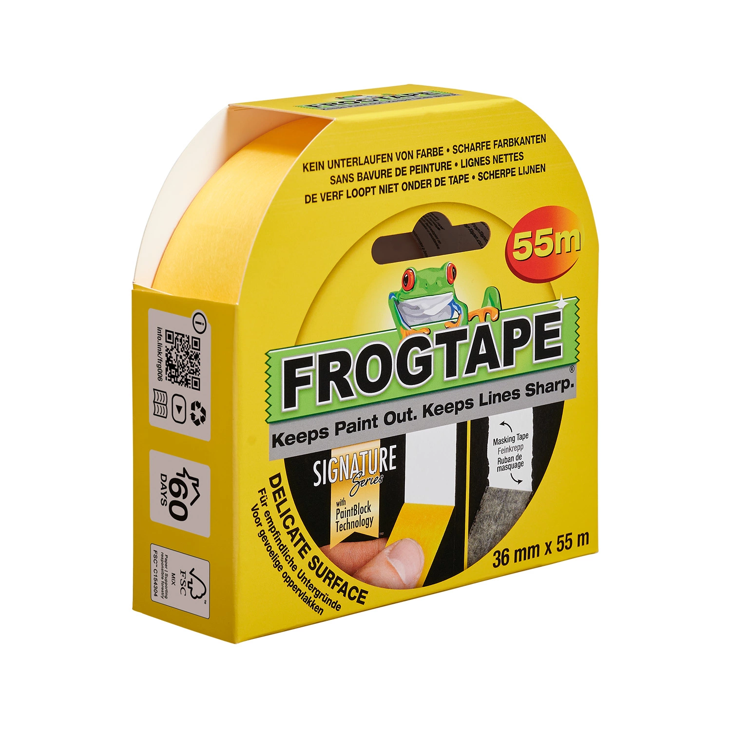 FrogTape Delicate Surface Afplaktape 36mm X 55m afbeelding