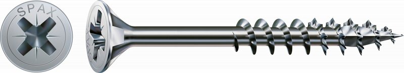 SPAX 291011000000 Universele Schroef - Z2 - 5.0 X 70mm - Verzonken Kop - Deeldraad - WIROX (200st)