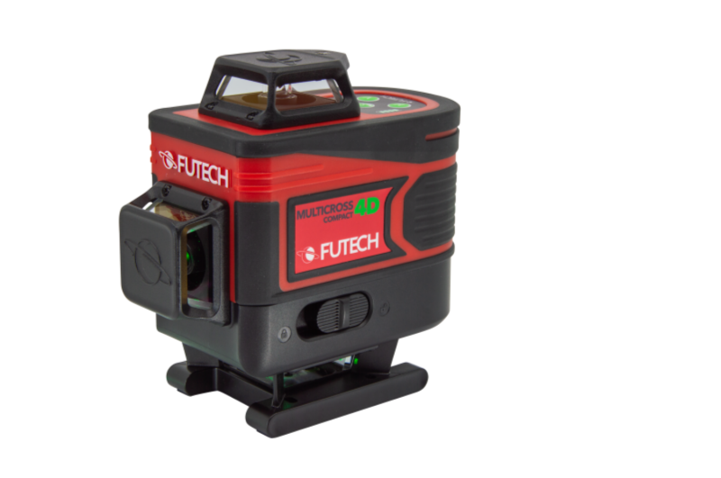 FUTECH MC4D Multicross 4D Compact Kruislijnlaser Set Incl. Statief In Koffer - Groen - 150m - 3 Lijnen - Detailed view of the product