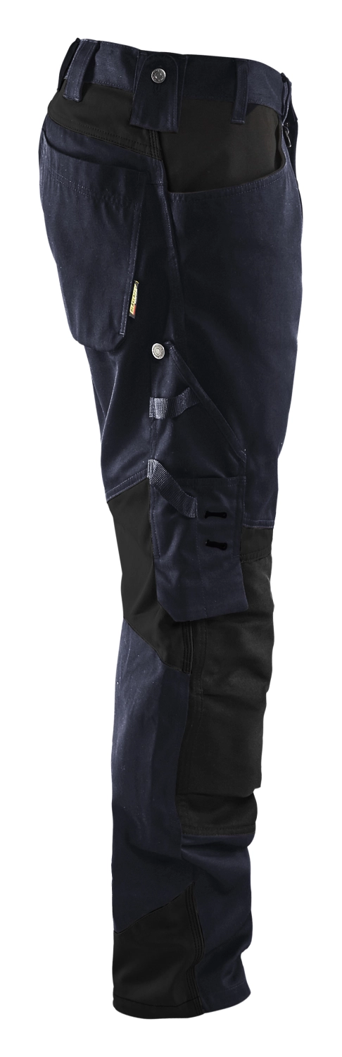 Blåkläder 1556 Werkbroek Zonder Spijkerzakken - Donker Marineblauw/zwart - Maat 56 (XL) thumbnail 4