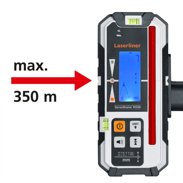 Laserliner SensoMaster M350 Handontvanger Voor Rotatielaser - Rood - 350m - Detailed view of the product