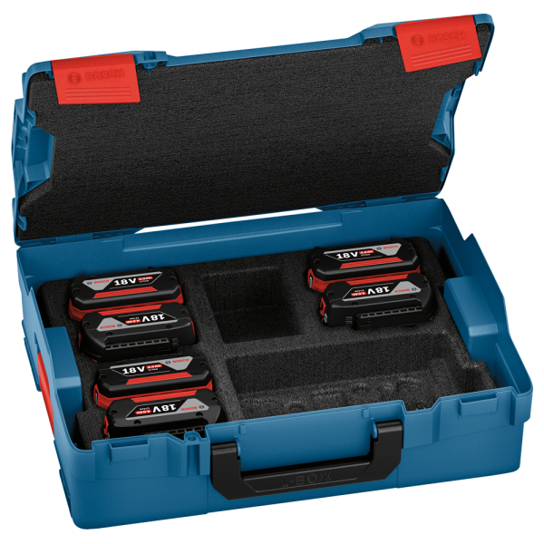Bosch 1600A02A2S 6-delige Accu Set In L-BOXX - 6x 18V 4.0Ah Accu's - Detailed view of the product