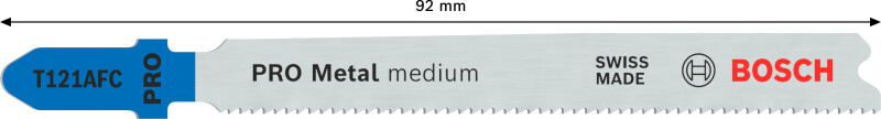 Bosch 2608655095 PRO T121AFC Decoupeerzaagblad Medium - Metaal (2st) - Detailed view of the product