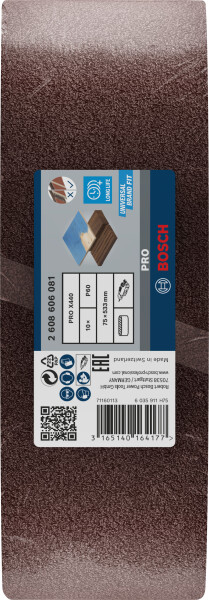 Bosch 2608606081 Schuurband X440 - K60 - 75 X 533mm (10st) - Detailed view of the product