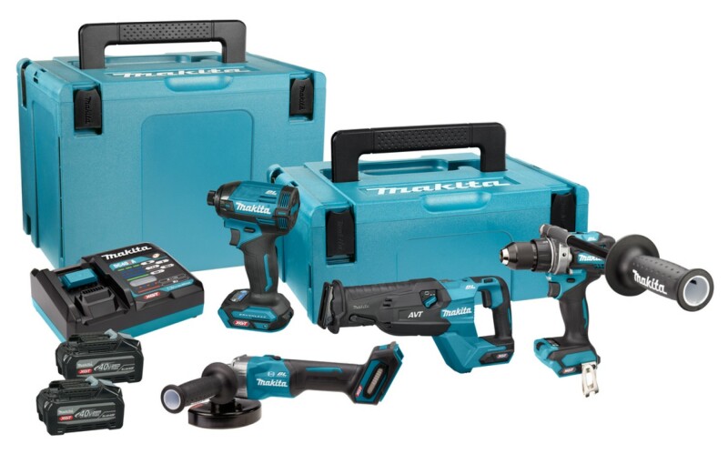 Makita DK401NX | XGT 40 V Max Combiset | DF001G + TD002G + GA005G + JR002G | Incl accu&apos;s & lader - DK401NX