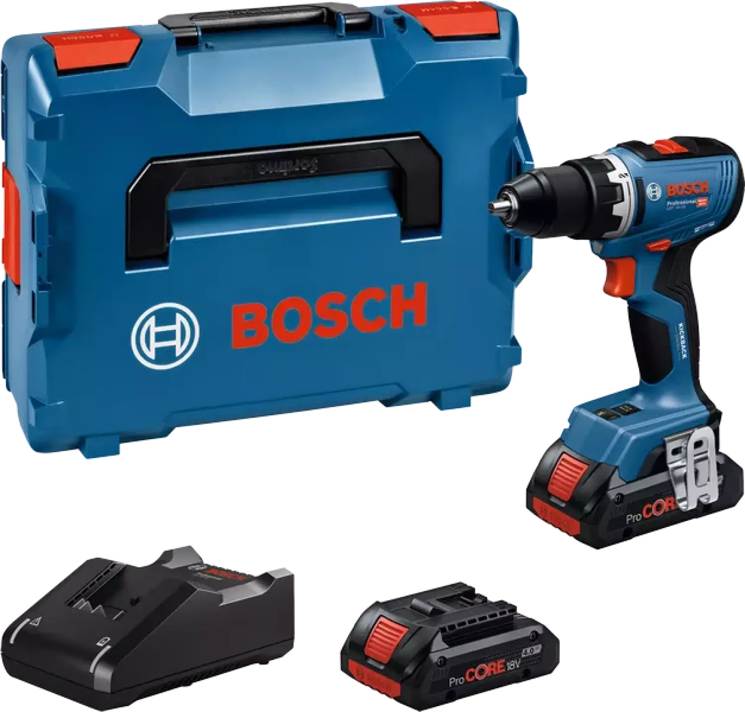Bosch GSR 18V-65 18V Li-Ion Accu Boor-/schroefmachine Set (2x 4.0Ah Accu) In L-Boxx