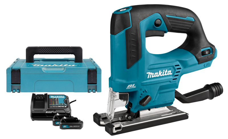 Makita JV103DSAJ 10.8V Li-Ion Accu Decoupeerzaag Set (1x 2.0Ah Accu) In Mbox - D-greep - Variabel - Koolborstelloos - Detailed view of the product