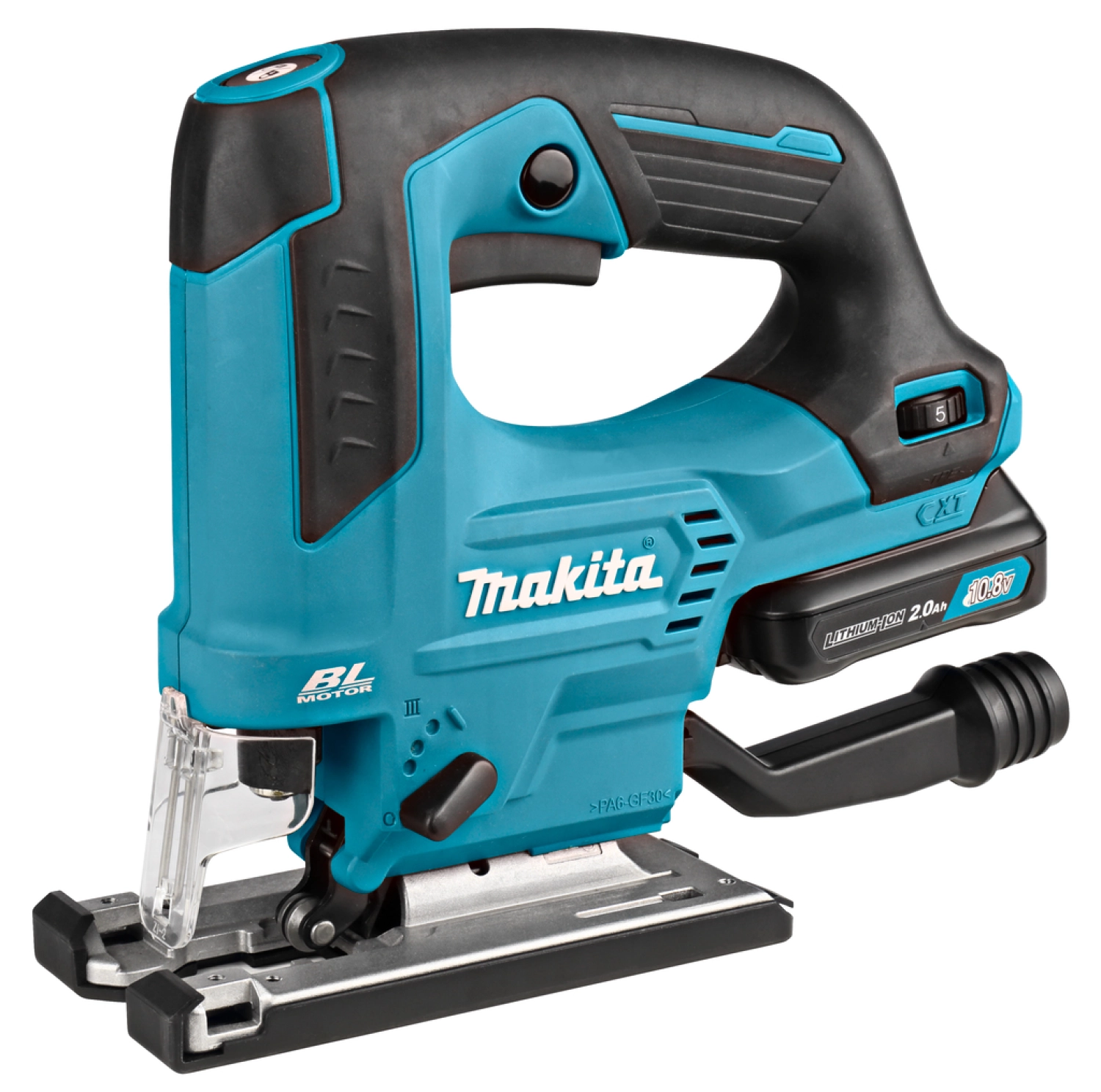 Makita JV103DSAJ 10.8V Li-Ion Accu decoupeerzaag set (1x 2.0Ah accu) in Mbox - D-greep - variabel - koolborstelloos